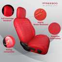 FREESOO Seat Covers for Jeep Wrangler 4 Door JL 2018 2019 2020 2021 2022 2023 2024 2025 2026 1:1 Custom Seat Covers with Rear Cup Holder - RED