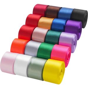 LIUYAXI Rainbow Ribbon 1 Inch Double Faced Satin Ribbon Set for Gift Wrapping Crafts Hair Bows Wedding Party Decor Baby Shower Flower Bouquet, 20 Colors with 5 Yards Each, Total 100 Yards (multicolored) LIUYAXI Rainbow Ribbon 1 Inch Double Faced Satin Ribbon Set for Gift Wrapping Crafts Hair Bows Wedding Party Decor Baby Shower Flower Bouquet, 20 Colors with 5 Yards Each, Total 100 Yards (multicolored)