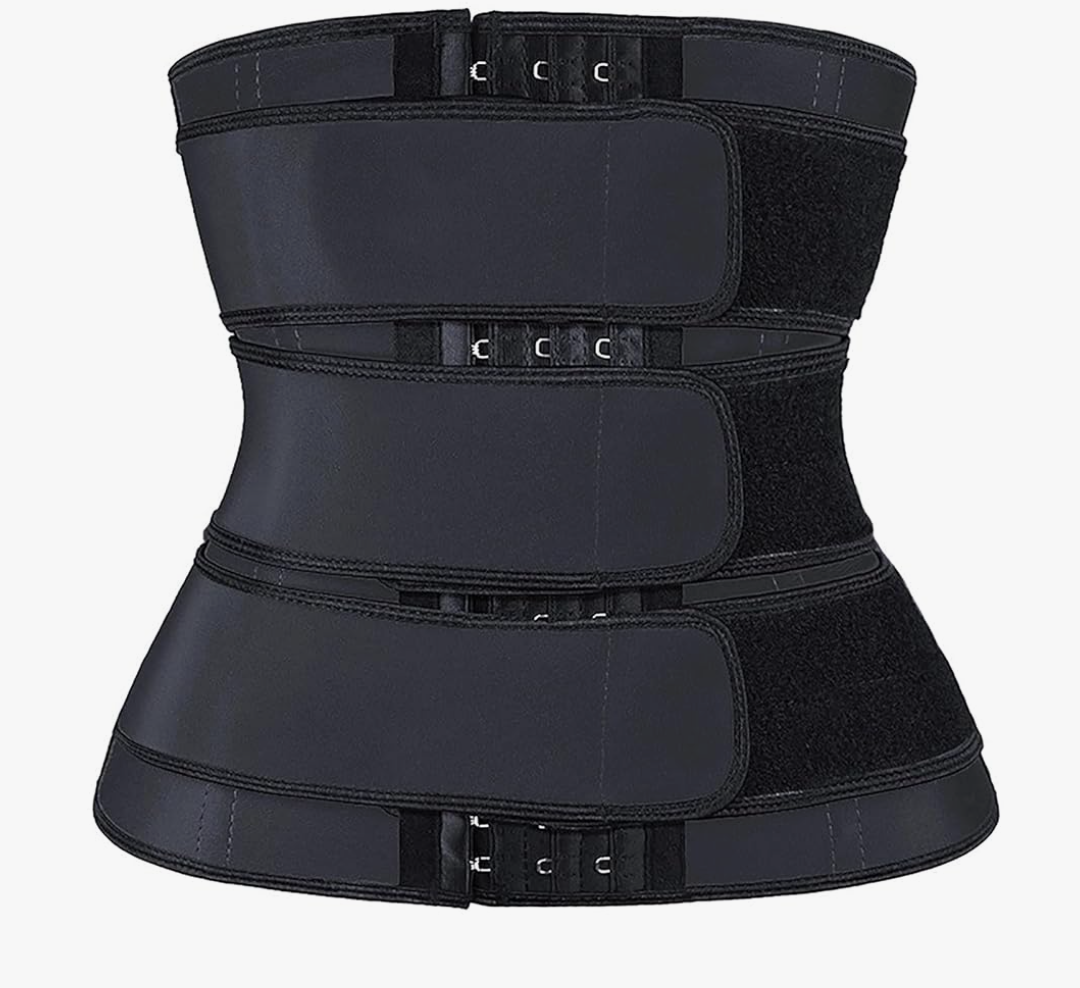 Waist Trainer Trimmer for Men Tummy Control Shapewear Neoprene Sweat Belt Slimming Body Shaper (Small, Black)