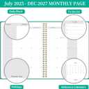 2 x Monthly Planner 2025-2027 - 2 Year Monthly Planner Calendar 2025-2027, July 2025 - June 2027, 7.3" * 9.5", 24 Months Calendar Planner with Waterproof CoverSpiral Bound, for Office, School Home Planning - Blue
