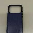 for iPhone 17 Pro Wallet Case with Screen Protector, Slim PU Leather Protective Case with Card Holder[RFID Blocking] Kickstand Cover 6.3 -Deepblue