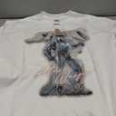 Saint Tears Men's T Shirts Casual Summer Tops Wash Cotton Short Sleeve Vintage Graphic Tshirt Men Streetwear White Size XL White