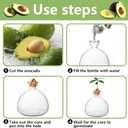 Avocado Tree Growing Kit,Avocado Seed Starter Vase,Glass Plant Pot with Avocado Stickers,Plant Indoor Grow Gardening Gifts