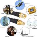 XRDS - RF SMA Cable 5FT, SMA Extension with Female Connector, 50 Ohm KMR240 Coax Coaxial Cable