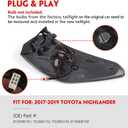 Huray Left Outer Tail Light for Toyota Highlander 2017-2019 Driver Side LED Taillight Lamp Assembly Replacement for TO2804132 815600E161