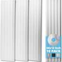 Art3d 10-Pack Peel and Stick Acoustic Panels with Acrylic Tape - 12 x 48 inches, Self Adhesive Sound Absorbing Polyester Wall Panels for Home Office Studio, White