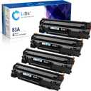 LxTek Compatible Toner Cartridge Replacement for HP 83A Toner Cartridges Compatible with LaserJet Pro MFP M125nw M201dw M225dw M201n M125a M127fn M127fw, 4 Black CF283A