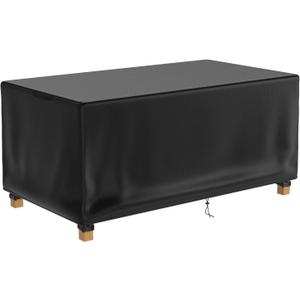 Patio Table Cover 100% Waterproof, 72x47x28 inch Outdoor Table Cover Rectangular, Patio Furniture Cover for Dinning Furniture, Picnic Coffee Tables Chairs and Sofas, Black