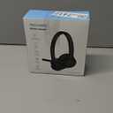 TECKNET Wireless Headset, Bluetooth Headset with AI Noise Cancelling Microphone - Rechargeable Bluetooth V5.2 Headphones, 50H Playtime & Mic Mute, On Ear Headphones for Trucker/Remote Work/Call Center (Deep Black)