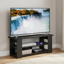 3-Tier Entertainment Center with Open Shelf, Open Back TV Console for TV up to 55 Inch, Easy Assembly TV Stand, for Bedroom, Living Room, Espresso