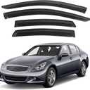 IG Window Visors Fit for 2007-2015 Infiniti G35 G37 G25 Q40, Out-Channel Rain Guards Vent Wind Deflectors 4PC, Car Accessories for 07-15 Infiniti G35 G37 G25 Q40