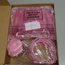 Kanayu 36 Pcs Valentine's Day Accessories Set Include 12 Heart Headbands 12 Glasses and 12 Heart Beaded Necklace for Valentine Props Party Costume Supplies Accessory (Pink)