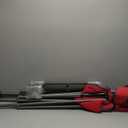 Extra Tall Folding Chair - Bar Height Director Chair for Camping, Home Patio and Sports - Portable and Collapsible with Footrest and Carrying Bag - Up to 300 lbs Weight Capacity (Red)