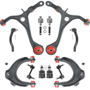 12pc Front End Suspension Kit for Honda Accord 2003-2007, Acura TSX 2004-2008, Upgrade PU Bushing Upper Lower Control Arms Lower Ball Joints Inner Outer Tie Rods Sway Bars Replacement