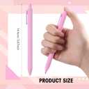 Fulmoon 50 Pcs Ballpoint Pens Bulk Retractable Comfortable Writing Pens Cute Christmas Supplies in Medium Point 1.0 mm for Teacher Office Home Baby Shower (Light Pink,Black Ink)