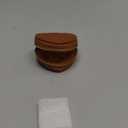 Jewelry Ring Holder Box, Portable Gym Jewelry Storage Box Case, Heart-ShapedSmall Travel Ring Earring Stud Necklace Storage Case (Brown)