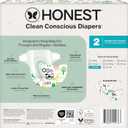The Honest Company Comfort Dry Disposable Daytime Diapers for Sensitive Skin, Hypoallergenic, Fragrance-Free, Multi-Colored Giraffes + Barnyard Babies, Club Box, Size 2 (12-18 lbs), 72 Count