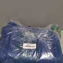 TOPDesign Puffer Tote Bag for Women, Lightweight Puffy Handbag with Compartments & Cosmetic Bag, Quilted Shoulder Bags for Work, Travel, Gym, Gifting (M Blue)