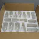 Glass Bud Vases in Bulk Set of 17, Transparent Clear Small Mini Vases for Flowers, Vintage Vase for Centepiece,Wedding, Table Decor, Baby Shower, Christmas, Home and Events