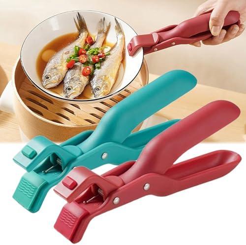 2PCS Anti-Scald Bowl Clip, Hot Plate Gripper Tongs Anti Scald Bowl Holder Clip For Kitchen, Hot Bowl Dish Plate Gripper Clips Tongs Clamp Holder, Pack Of 4