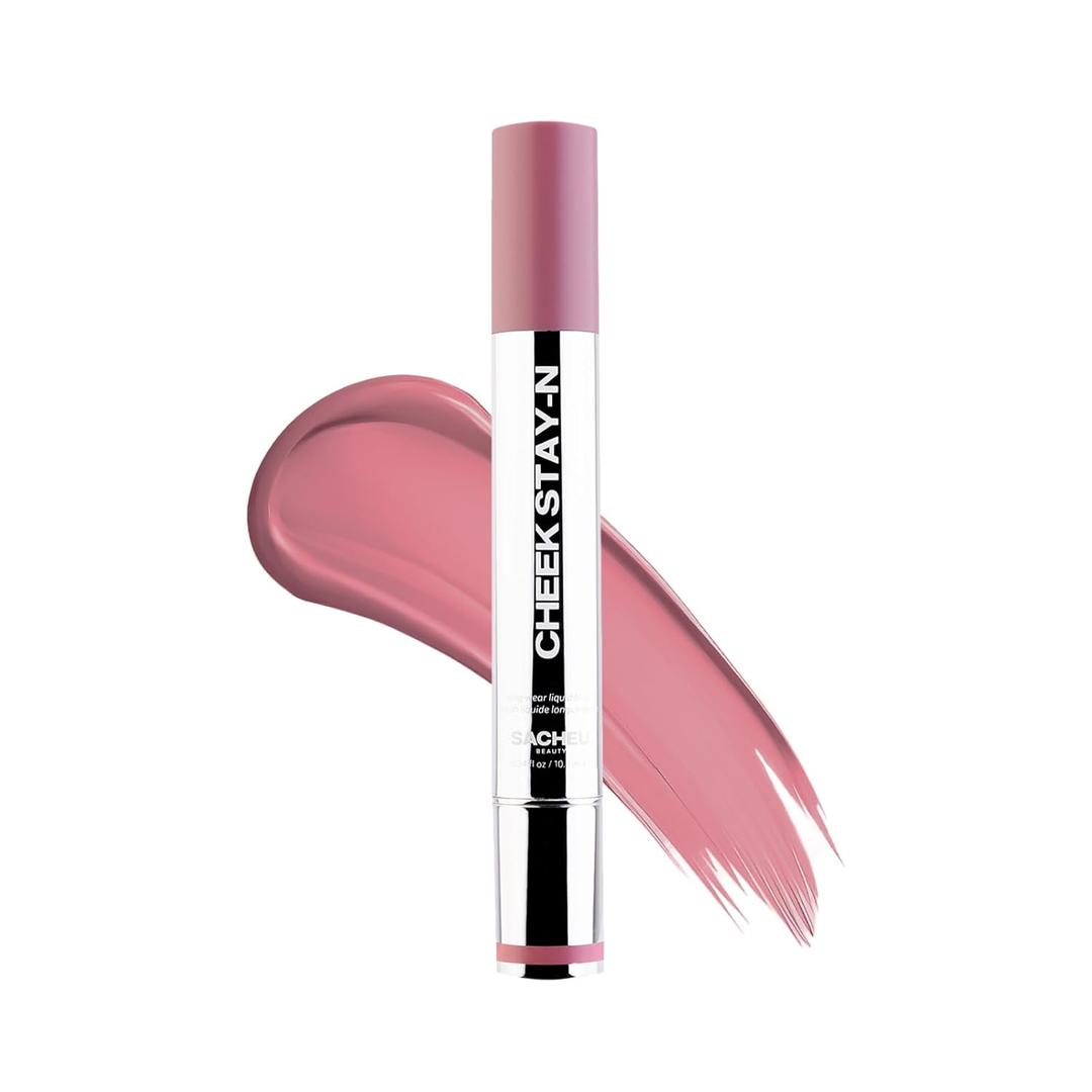 Sacheu Cheek STAY-N Liquid Blush for Cheeks  High Pigment, Buildable, Lightweight Cream Blush Infused With Squalane, for Dewy & Radiant Flushed Cheeks  Long-lasting & Cruelty Free, I'm Guilty (0.34 Fl Oz (Pack of 1))
