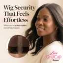 MILANO COLLECTION Lace Wig Grip Cap for Women, Adjustable Wig Caps for Women Non Slip with Headband to Secure Lace Top Perfectly in Place, One Size Fits All, One Size Fits All, Chocolate Brown