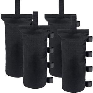 Heavy Duty Canopy Weight Bags(120LBS) for Pop up Canopy Tent, Canopy Weights Set of 4, Leg Weights Sand Bags for Instant Outdoor Sun Shelter Patio Umbrella(Without Sand) (Black)