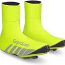 GripGrab RaceThermo Waterproof Winter Road Bike Overshoes Windproof Thermal Cold Weather Neoprene Cycling Shoe Covers (Large (9-10), Yellow Hi-Vis)