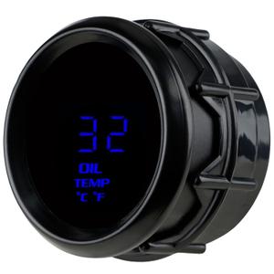 WATERWICH 2" 52mm Oil Temp Temperature Gauge Meter Kit Fahrenheit & Celsius Blue for Car Truck Marine Vehicle Automotive