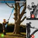 Mini Chainsaw6 Inch Pole Saw 2-in-1,with Extension Pole, Automatic Oiler with 2 Battery,Tree Trimmer Limb Branch & Pole Pruner,Holiday Gifts for Men, Fathers & Gardening Enthusiasts