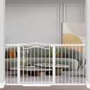 Fairy Baby 59.8"-62.6" Extra Wide Press Mounted Baby Gate Indoor for Kids Or Pets Walk Thru No Drill Long Dog Gates for The House Doorway Child Safety Gate