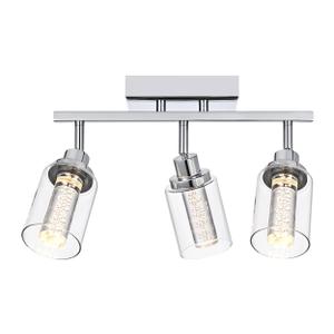 MELUCEE 4-Light LED Track Lighting Kit Chrome Rotatable Spotlight Ceiling