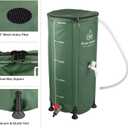 Rain Barrel - 26.4-Gallon/100-Liter Collapsible Water Container for Catching Rainwater - Portable Water Tank with Spigot by Pure Garden (Green
