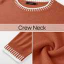 ZESICA Womens Casual 2 Piece Outfits Sweater Sets Long Sleeve Pullover Tops Wide Leg Pants Lounge Set (Orange, M)