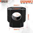 Universal Dirt Bike Handlebar Mounts- Motorcycle Handlebar Riser Mounting Kit 1-1/8" Black