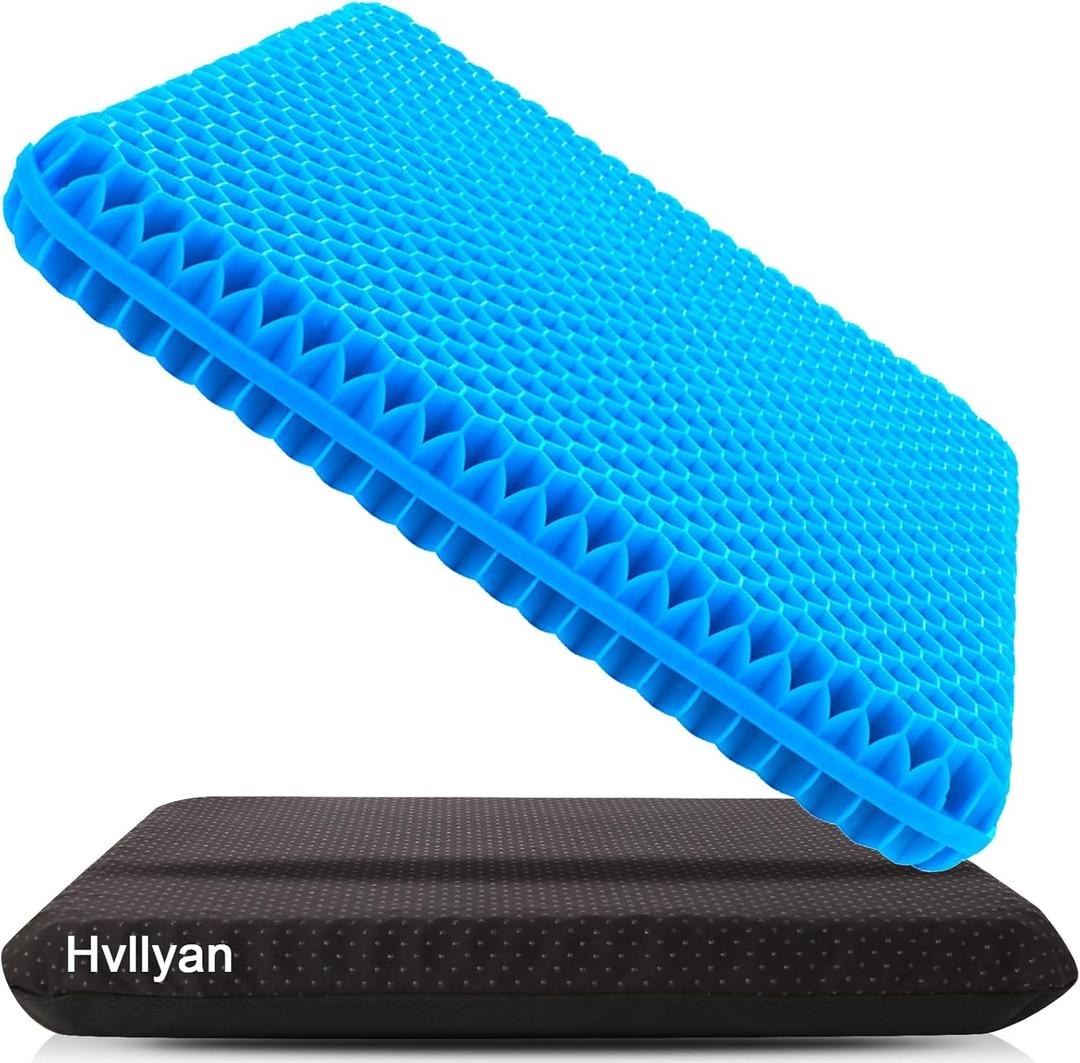 Gel Seat Cushion for Long Sitting (Thick & Extra Large), Gel Cushion for Wheelchair Soft, Chair Cushion, Car Seat Cushion Breathable, for Office Chair for Hip Pain