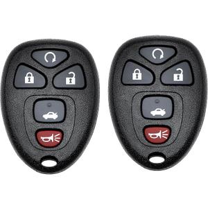 Key Fob Replacement for 06-10 Chevy Cobalt/ 04-12 Malibu/ 07-09 Pontiac G5/ 05-10 G6/ 05-08 Grand Prix/ 07-10 Saturn Aura Sky/ 05-09 Buick Lacrosse Car Keyless Remote, KOBGT04A, 5 Btn, 2Pcs