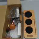 28PCS Espresso Accessories Kit,54mm Espresso Tamper Tools,Includes Wood Station,Distributor,Stirrer,Dosing Funnel,Brush,Puck Screen,Frothing Pitcher,Latte Pen,Powder Ring,Towel,Decorative Stencils