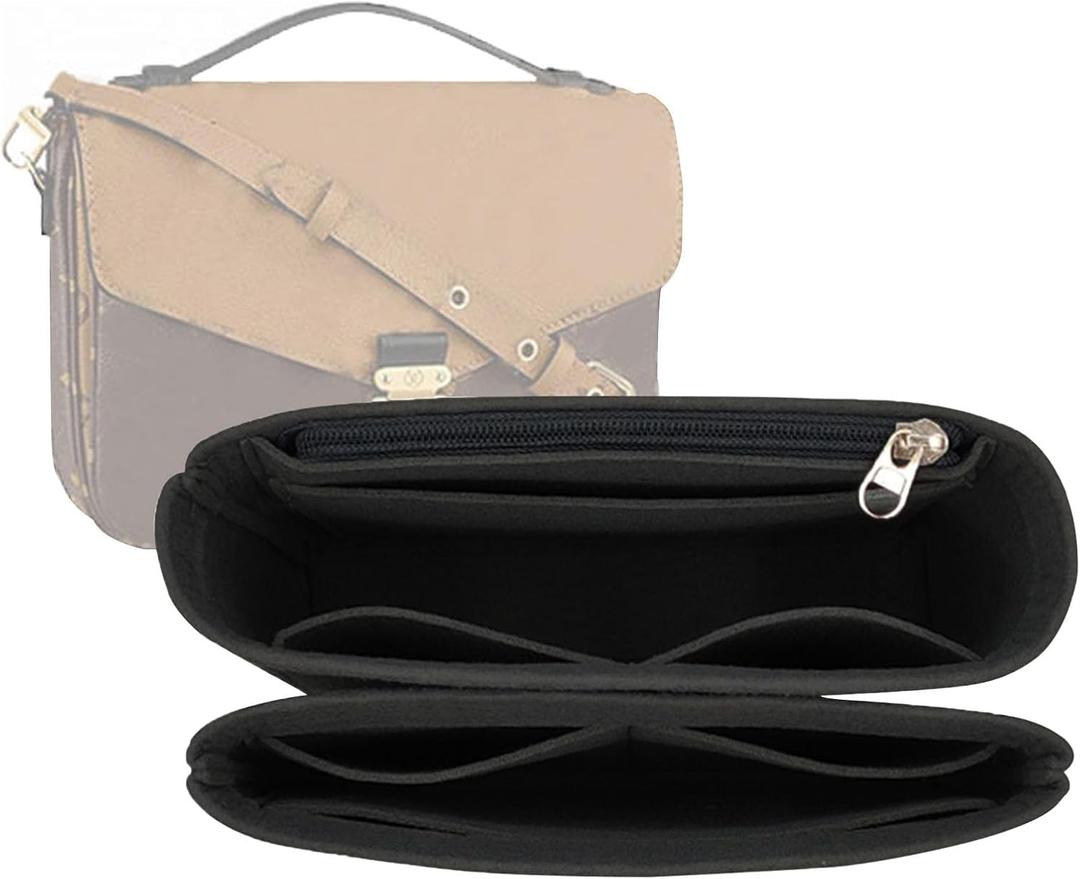 Lckaey Purse Organizer for pochette voyager insert Metis Tassel messenger bag pochette m  tis inserts 2084black (8.26*1.96*5.3in)