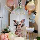 What Will Our Bunny Be Banner - Easter Themed Baby Shower Decoration,What Will Our Bunny Be Gender Reveal Decor (bunny glitter banner)