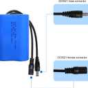 KBT 5V 8Ah Battery Pack with DC5521 Connector Cable & Battery Charger Compatible with 5 Volt Devices, RC Car, Robot, DIY, LED Light Strip