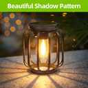 Solar Hanging Lanterns Outdoor Waterproof: 4 Pack Metal Solar-Powered Lights with Hook, Bright Warm Lantern Decor for Outside, Classic Outdoor Lighting for Yard Garden Patio Porch Balcony Decorations