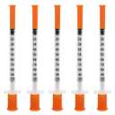 U-100 1mL Syringe with 30G 1/2 inch Needles Individual Package Pack of 100