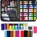 Sewing Kit, 100 Pcs Portable Mini Sewing Kit for Home Travel Sewing Accessories with 30 Color Thread, Tape Measure, Needles, Scissors and Other Accessories