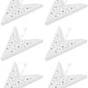Operitacx Christmas Paper Star-lantern, 9-pointed Hanging Star Ornament, Hollow Hanging Lampshade Xmas Decorations for Christmas New Year Wedding Party (12pcs 13.8inch White)
