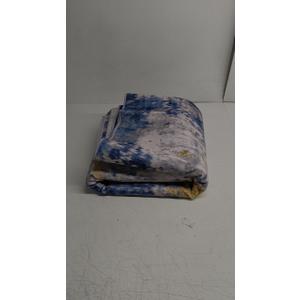 Washable Area Rugs 6'x9' Non-Slip Modern Abstract Soft for Living Room Entryway Bedroom Nursery, Print Pattern, Grey Blue Gold/Golden