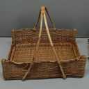 Creative Co-Op Decorative Handwoven Rattan Hanging Basket, Natural