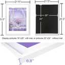THREELOVE 20x24 Frame White, Display Picture 16x20 with mat or 20x24 Without mat, Photo Poster Picture Frame Wall Mounting Home Decor, 1-PCS
