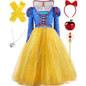 Princess Dress Up for Girls, Halloween Costume Cosplay Birthday Party Outfits for Kids 3-15 Years (8-9 Years)