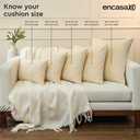 Encasa XO Thick Chenille Throw Pillow Covers Set of 2 | Orange - (18"x18") (45x45 cm) | Decorative Accent Square Throw Pillow Cases for Couch, Home Decor, Sofa